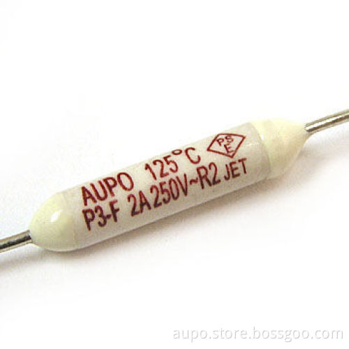 Axial Type Thermal Cutoff with 2A Current, Made of Ceramic
